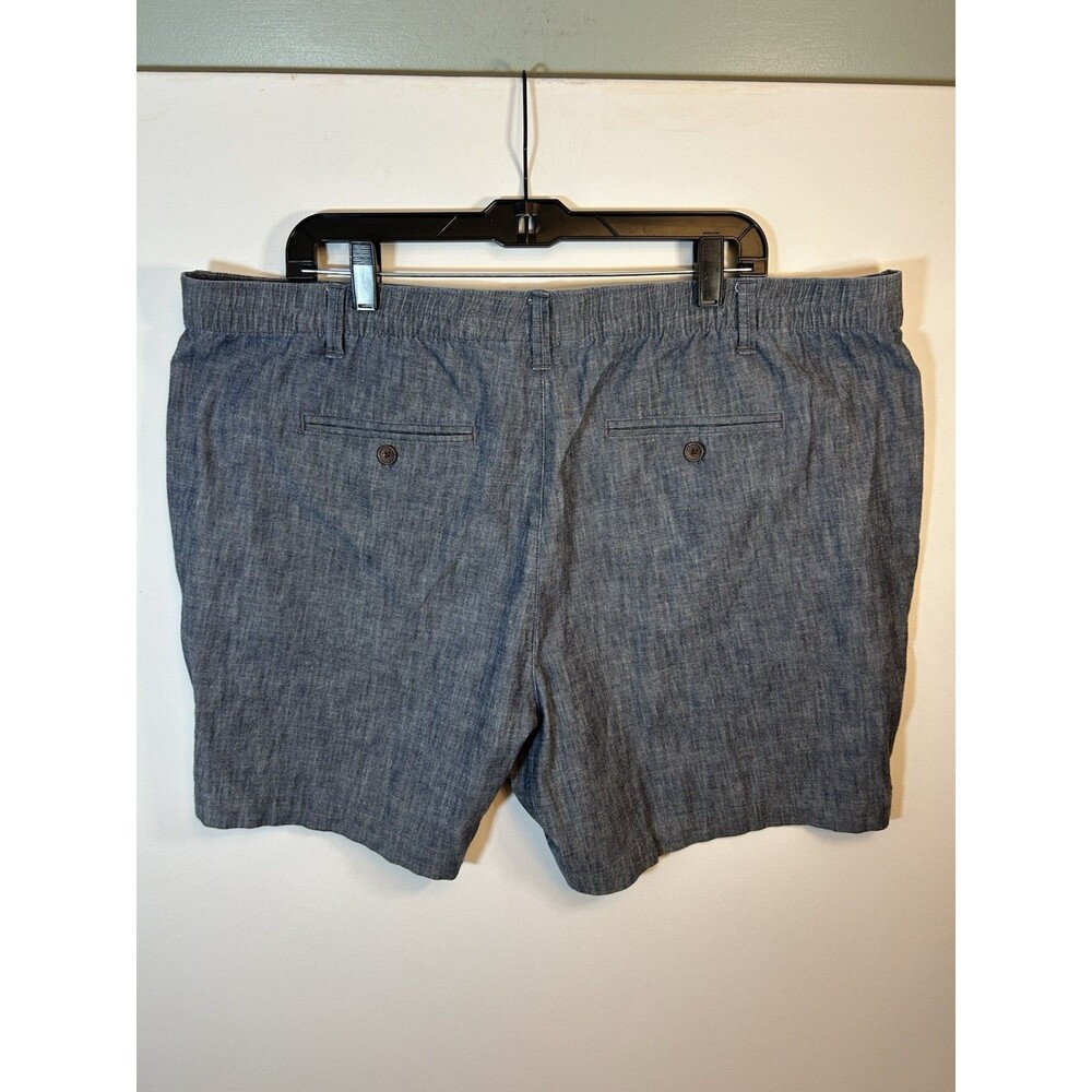 Lands End Womens 20W Blue Chambray Stretch Cotton 6 Inch Casual Shorts Plus Size - Picture 12 of 14